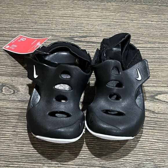 NWT Nike Sunray Protect 3 Toddler Sandals Black White Noir Size 9C DH9465-001 - Picture 1 of 5